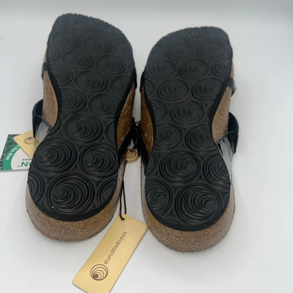 New Eurowellness balance sandal, womens size 9 /40  Gweneth‎ Black leather